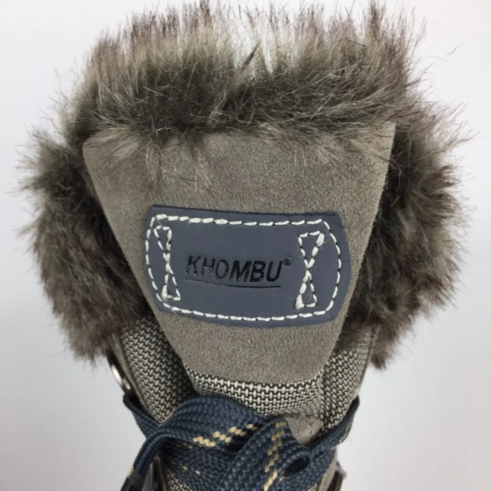 Khombu The Slope Waterproof Gray Winter Snow Boots 7